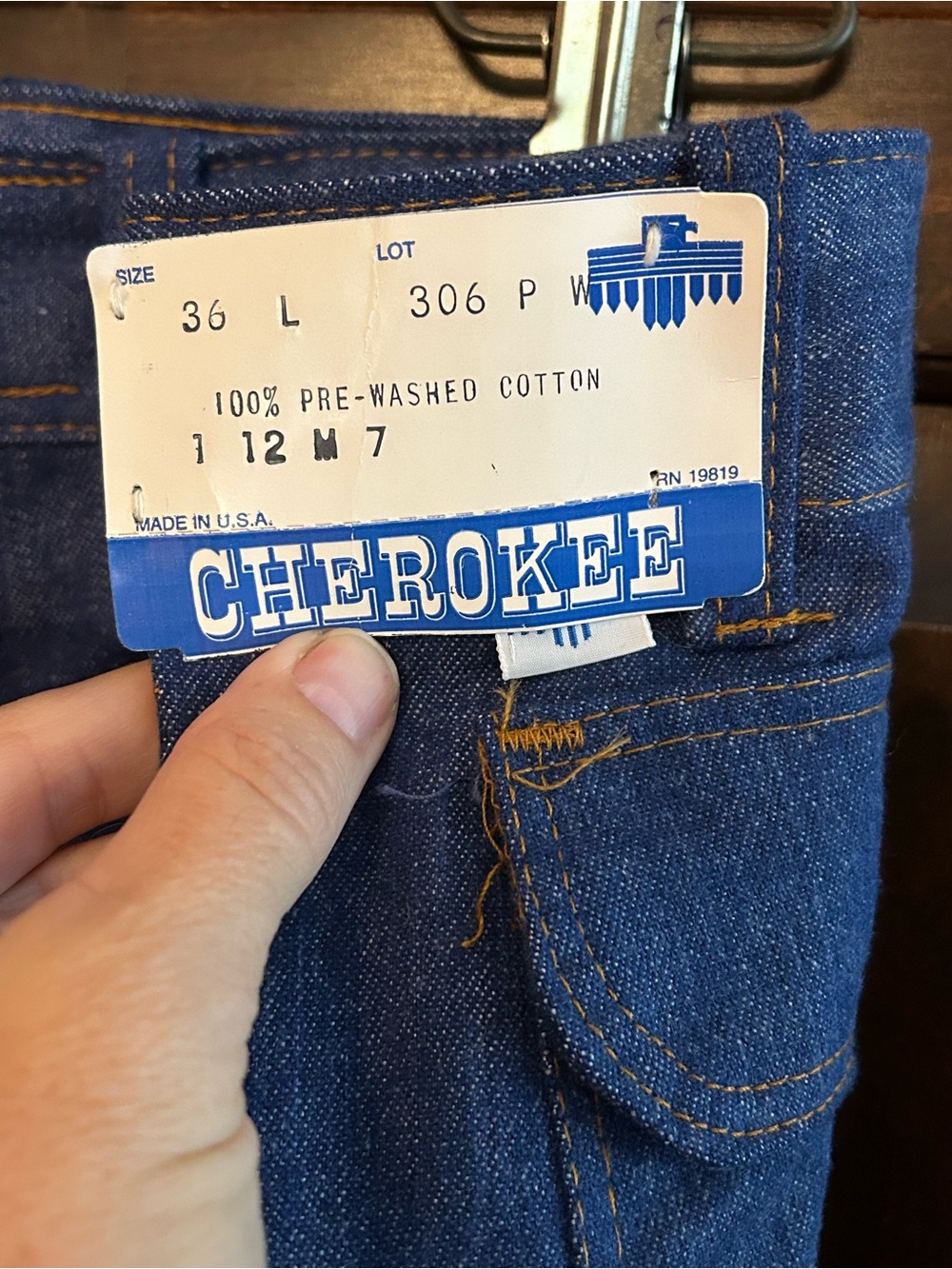 NWT Cherokee Sz 36L Deadstock “Neat Seat” Bell Bottoms - Picture 3 of 6